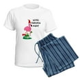 thumbnail image 5 of CafePress - Christmas Flamingo Women's Light Pajamas - Women's Short Sleeve Print T-Shirt and Pants Light Cotton Pajama Set, 5 of 7