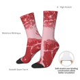 thumbnail image 4 of Hirioo Striped Meat Pattern Adult Middle Tube Socks Breathable Sock Non-Pilling,Contrasting Color Design, 4 of 6