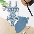 thumbnail image 2 of TOWED22 Toddler One Piece Swimsuit Girls 2-10 Years - Cute Sleeveless Bathing Suits Quick Dry Swimwear Summer Beach Wear Blue,9-10 Y, 2 of 8