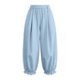 thumbnail image 2 of Vrorvz Womens Jogger Pants Elastic Waisted Pant Summer Casual Work Comfortable Trouser Palazzo Loose Trouser, 2 of 4