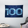 thumbnail image 1 of 100th Birthday Decorations Tapestry, Happy Birthday Old Grandparents Century Party Image, Wall Hanging for Bedroom Living Room Dorm Decor, 60W X 40L Inches, Sky Blue and Navy Blue, by Ambesonne, 1 of 2