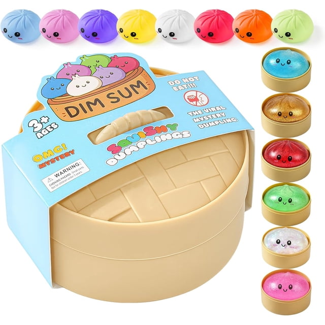 Dumpling Squishy Mystery Box, slumpmässigt 1 de 14 färger