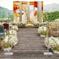 thumbnail image 3 of Wedding Arch Stand with Base Steel Square Arch Backdrop Artificial Flower Row Stand Modern Arch Frame for Weddings (118" x118", Silver), 3 of 13