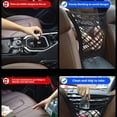 thumbnail image 4 of "Stretchy Backseat Organizer Mesh Bag - 3-Layer Triple Car Mesh Pockets Between Seats Organizer Pockets Dog Car Accessory", 4 of 8