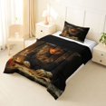 thumbnail image 2 of Feelyou Mid Century Witch Twin Comforter Sets, Boho Halloween Pumpkin Bedding Set, Black Reversible, 2 Pieces, 1 Comforter and 2 Pillowcases, 2 of 7