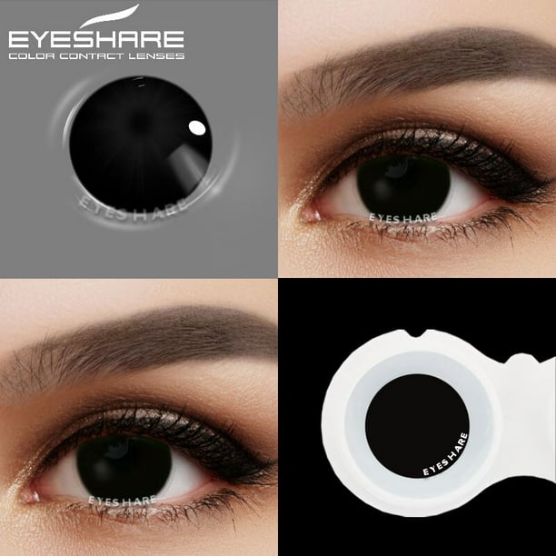 EYESHARE-lentes de contacto de 2 piezas para Halloween, lentillas de Color para ojos, lentillas blancas y negras, lentillas de colores para Cosplay de Anime