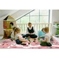 thumbnail image 2 of MENGFANMIN Hopscotch Rugs for Kids ,Non-Slip Pink Floor Rug Fun Educational Game for Toddlers Children, Soft Nursery Carpet for Playroom,Preschool, 2 of 7