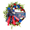 18inch, Bow Flower, variant on SINKOO 4th of July Patriotic Wreaths, 18 inch Red White Blue Wreaths for 250 Anniversary Holiday Memorial Day Festival Celebration Decorations