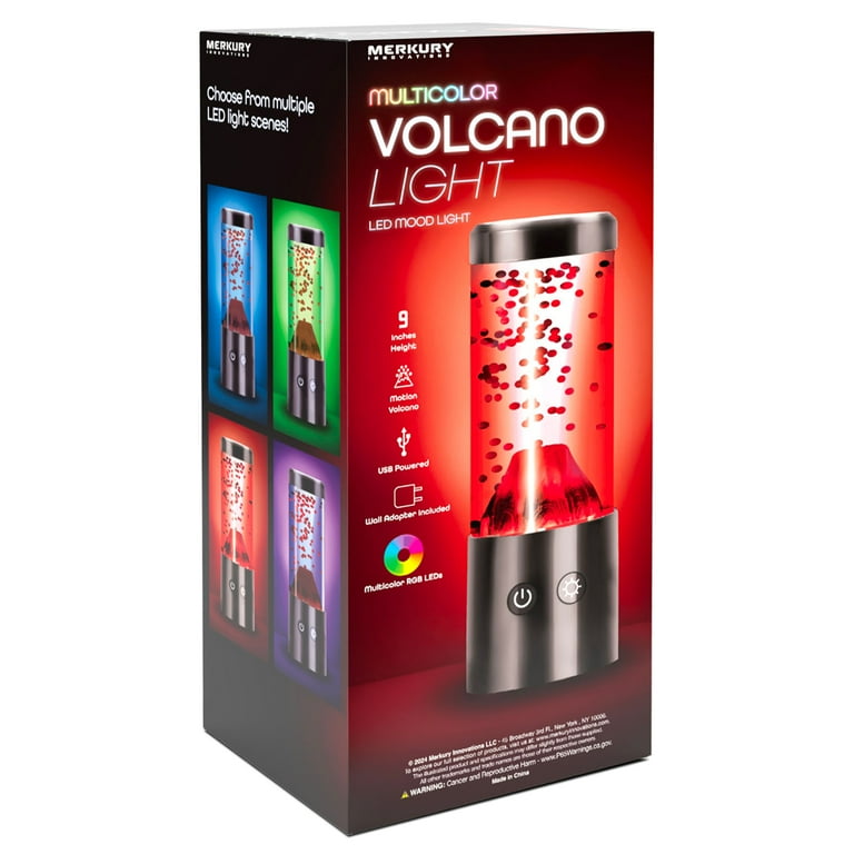 Merkury Innovations New 9-Inch RGB Volcano LED Mood Night