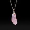 thumbnail image 2 of Collar Yuxing colgante de piedra áspera irregular de cristal natural cadena de oro 09, 2 of 4