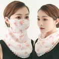thumbnail image 5 of Joernso Floral Women Anti UV Dust Thin Chiffon Outdoor Neck Face Cover Veil Scarf Shawl, 5 of 8