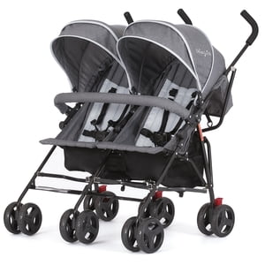 Dream On Me Volgo Twin Umbrella Stroller, White