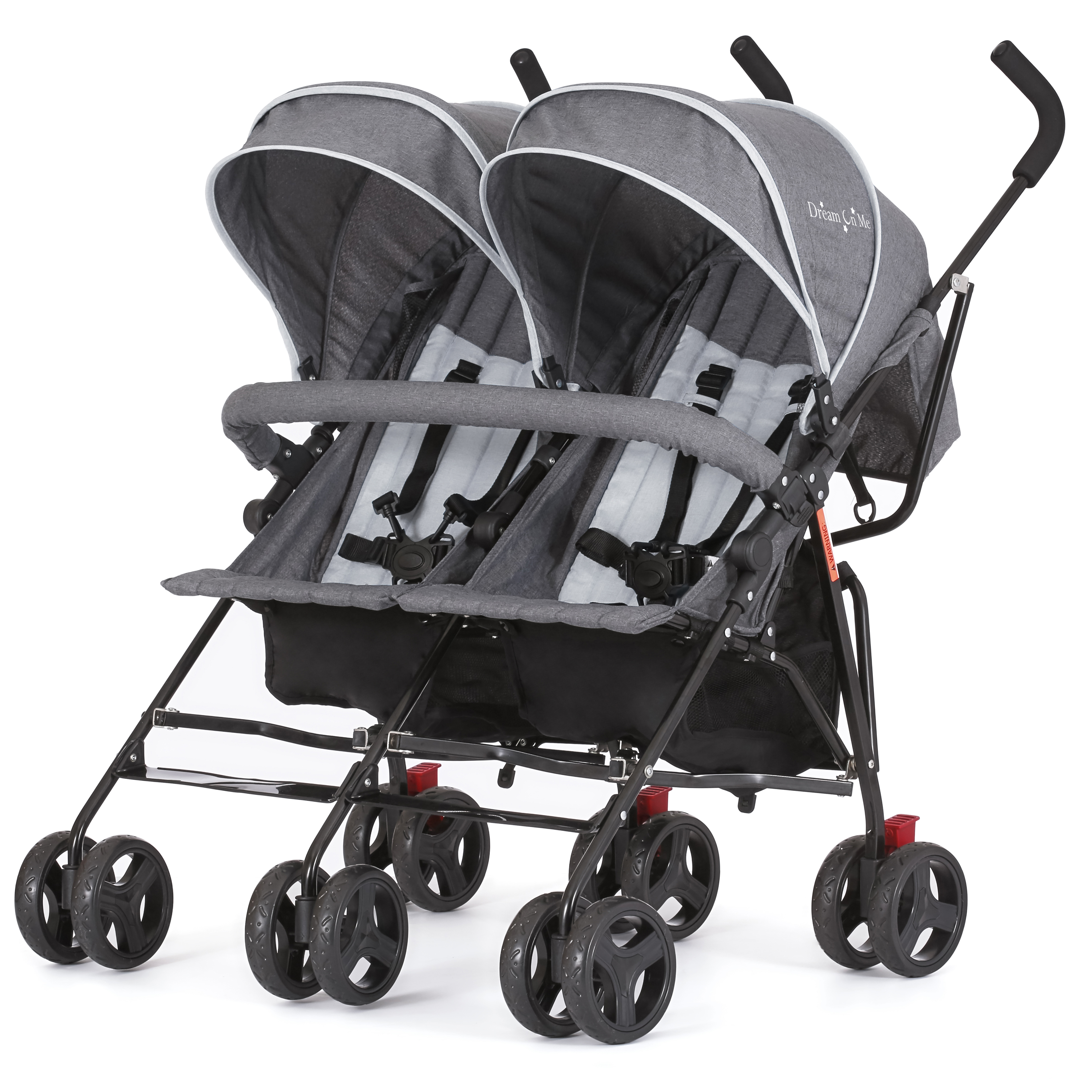 Dream On Me Volgo Twin Umbrella Stroller, White