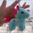 thumbnail image 2 of Mini llaveros colgantes de dibujos animados para niños y niñas, llaveros de unicornio, peluche suave, Animal Popular, caballo, juguete colgante, 2 of 5