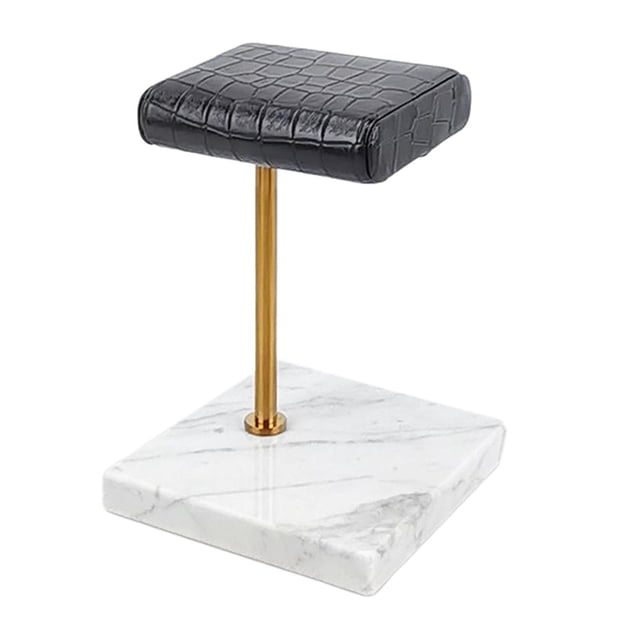 Base de mármol para reloj, soporte de exhibición para joyería, pulsera, brazalete, correa de reloj Blanco y dorado Yuyangstore Pantalla de soporte de reloj