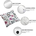 thumbnail image 4 of Nawypu 2 Pack Orchid Accent Decorative Soft Throw Pillow Covers Cozy Cushion Covers with Pom Poms 2pcs White, 4 of 6