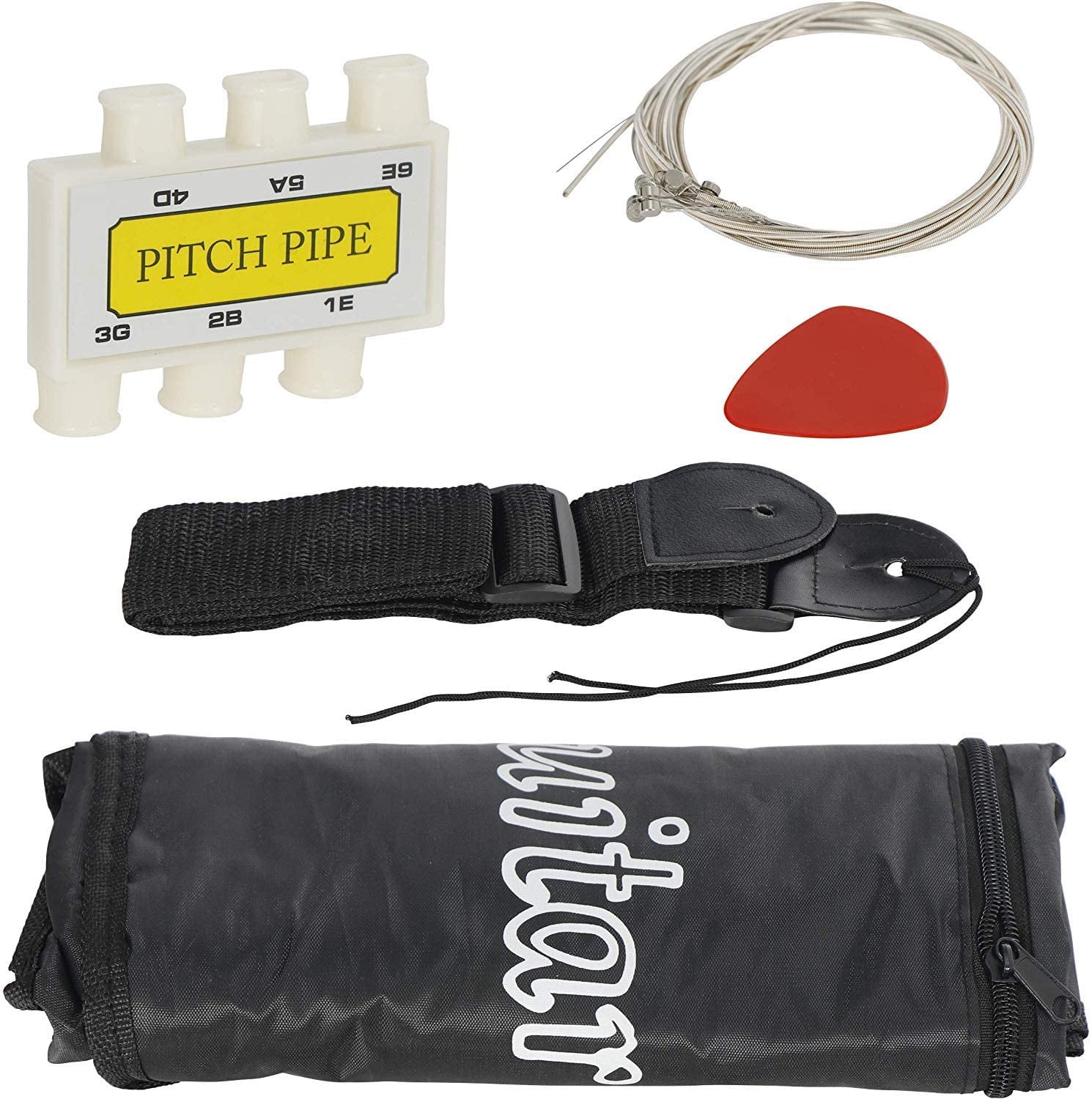 ANHXN  Acoustic Guitar w/Gig Bag Strap Pitch Pipe Extra Strings Set Pick for Kids Beginners Starter Youths Students Right-handed