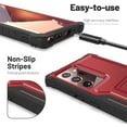 thumbnail image 4 of ExoGuard For Samsung Galaxy Note 20 Ultra 5G Case, Full-Body Phone Case with Kickstand (Red), 4 of 7