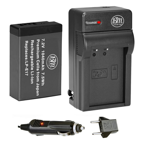 BM Premium LP-E17 Battery and Charger for Canon EOS 77D, EOS 750D, EOS 760D, EOS 8000D, KISS X8i Cameras