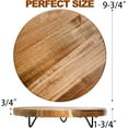 thumbnail image 2 of ABCISI Decorative Round Wood Riser for Display, 10 inch Acacia Wood Pedestal Stand Farmhouse Kitchen Decor Tray Coffee Table Bathroom Counter Organizer for Plant Pot, Candle, Perfume, Cake, Lamp, 2 of 8