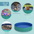 thumbnail image 3 of PawHut Foldable Dog Bath Pool Portable Swimming Pool, 12" x 55", Green, 3 of 9