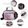 thumbnail image 4 of Insulated Lunch Bag 6L Leak-Proof Lunch Box with Shoulder Strap Multiple Pockets Lunch Tote Pink Peony Pattern, 4 of 9