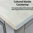 thumbnail image 3 of Double Bath Vanity In White, 48"w X 20"d, Cultured Marble, Metal Faucet, 43" Mirror, Magnificent 48" White Bathroom Vanity, Exquisite, 3 of 5