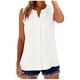 thumbnail image 1 of Camisas de Verano de la Mujer Y Tops Cuello V sin Mangas Botón Completo Blusa, Tops sin Mangas de la Mujer de Verano de Color Sólido Casual Transpirable, 1 of 6