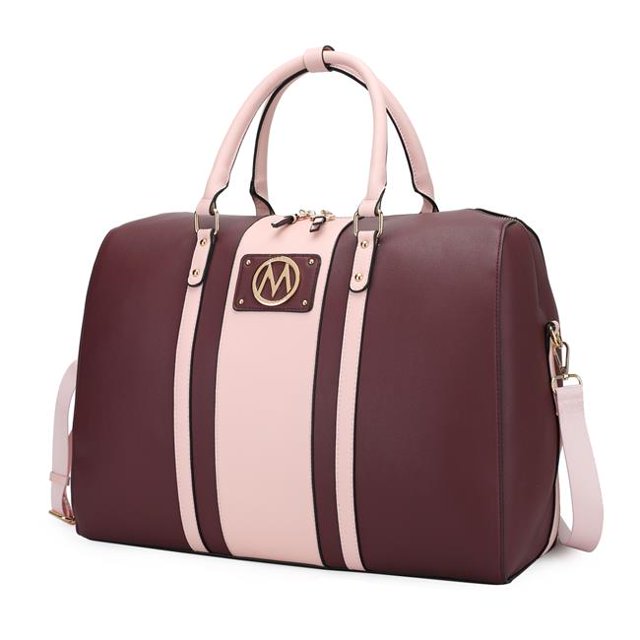 MKF Collection by Mia K. MKF-X707WN Melissa Duffle & Weekender Bag, Wine