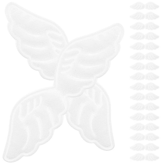 Worgeous 30pcs Cloth Wing Patches Angel Wing Applique Clothes Applique Diy Garment Patches