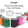 thumbnail image 3 of Makerflo 12 oz Powder Coated Camper Mug, Ideal for DIY Crafts- Laser Engraving (Orange – Pack of 25), 3 of 9