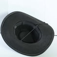 thumbnail image 3 of Chapeau de Cowboy Western pour Tenue Décontractée Extérieure Style Jazz Classique Protection Solaire Artisanat, 3 of 6