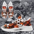 thumbnail image 5 of Coolcustomize Orange/White Casual Gothic Sneakers for Women, Featuring a Skull and Butterfly Design, Stylish Streetwear Athletic Shoes, Lightweight Breathable Tennis Shoes, Trendy Athletic Footwear, 5 of 5