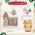 thumbnail image 3 of Ayieyill Christmas Village Light Up House Christmas Decorations Indoor Tabletop Christmas Decor, Red, 3 of 7