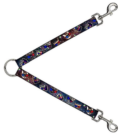 Buckle-Down Leash Splitter - 3-D TV Cats in Space - 1" Wide - 30" Length