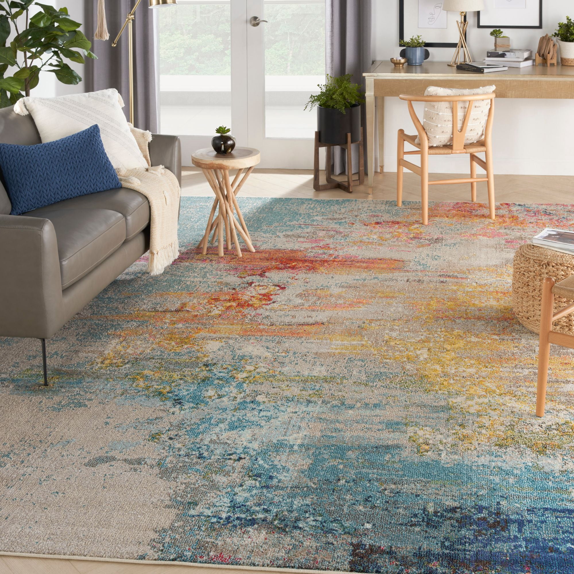 Nourison Celestial CES02 Indoor only Area Rug - Sealife 10' x 14'