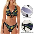 thumbnail image 3 of Dreamtimes Tropical Palm Leaves and Pineapple Bikinis Swimsuit Set for Women, Medium, 3 of 7