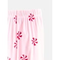 thumbnail image 3 of Wonder Nation Girls Velour Long Sleeve Top and Sleep Pants, 2-Piece Pajama Set, Sizes 4-18, 3 of 3