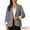 Grey, variant on DARING DIVA Women's Notched Lapel Long Sleeve Jacket Suit Blazer S Grey