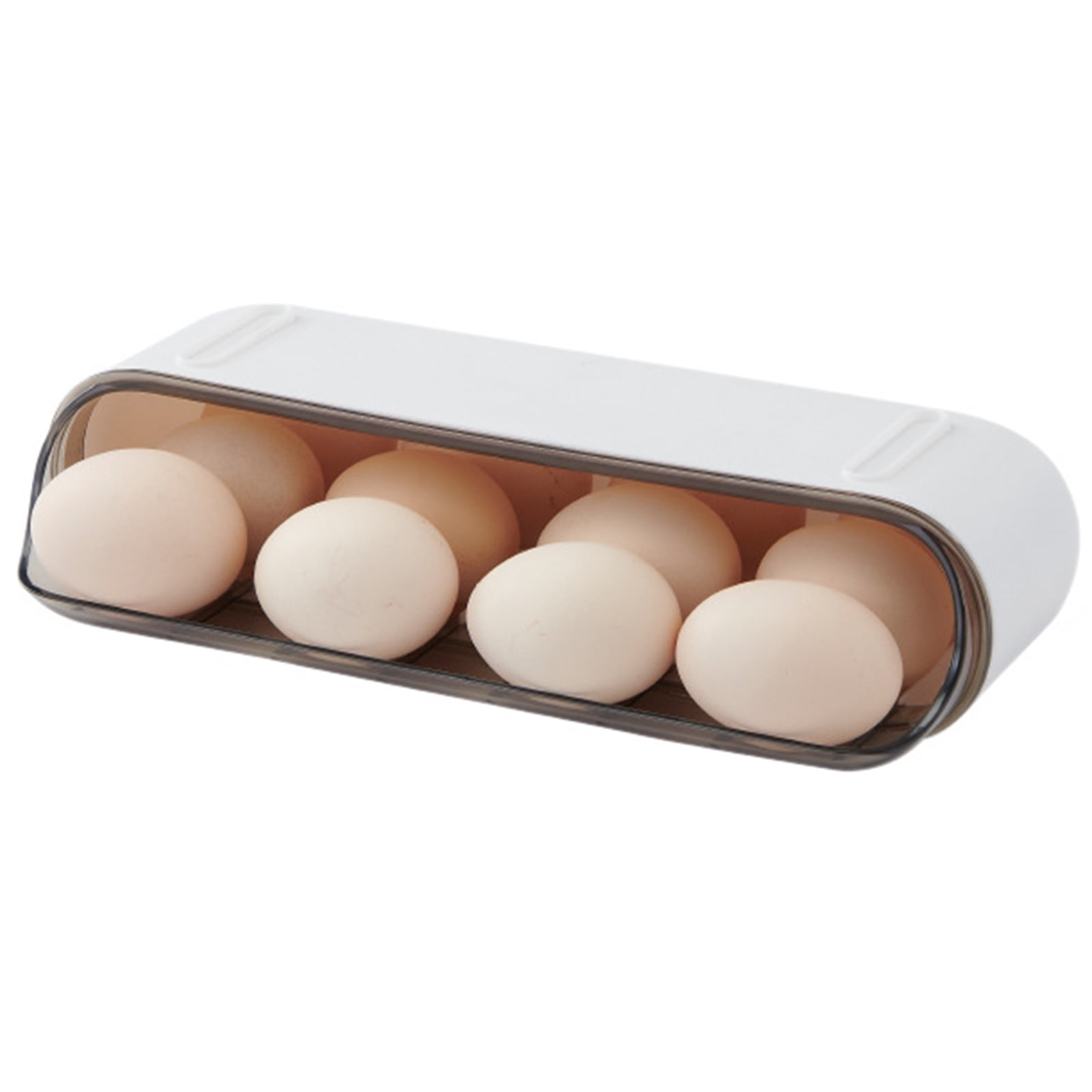 SSBSM Edge Heightening Egg Holder Groove Design Stackable Large Capacity Egg Organizer Box for