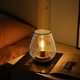 thumbnail image 3 of JHY DESIGN 7'' High Medium Battery Powered Outdoor lantern, Cordless Metal Lamp with LED Edison Bulb (Bronze), 3 of 4