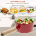 thumbnail image 4 of HINTRMENT Small Sauce Pan Red Enamel for Mothers in Kitchen 1Pcs, 4 of 8