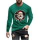 thumbnail image 2 of Blusas y camisas de manga larga con cuello redondo para hombre Blusa de manga larga con cuello redondo y estampado navideño para hombre Blusa de poliéster para hombre, 2 of 4