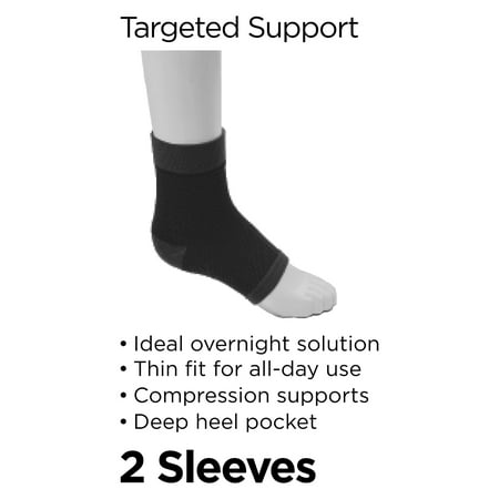 Equate Plantar Fasciitis Sleeves, L/XL, 2 Count