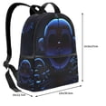 thumbnail image 4 of Lsque Five Nights At Freddy'S Pattern Backpack – School Travel Canvas Daypack with Ergonomic Padded Straps, Multiple Compartments & Leather Handle, 4 of 5