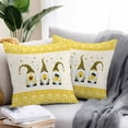 thumbnail image 3 of Outdoor Pillow Cover Bee Gnomes Set of 2 Waterproof Throw Pillowcases Floral Yellow Check Plaid Decorative Patio Furniture Pillows for Couch Garden Indoor & Outdoor Use, 3 of 9