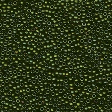 Matte Dark Olive - Dark Olive Metallic Matte Miyuki 11/0 rocailles glass seed, Loose Beads, 24 grams