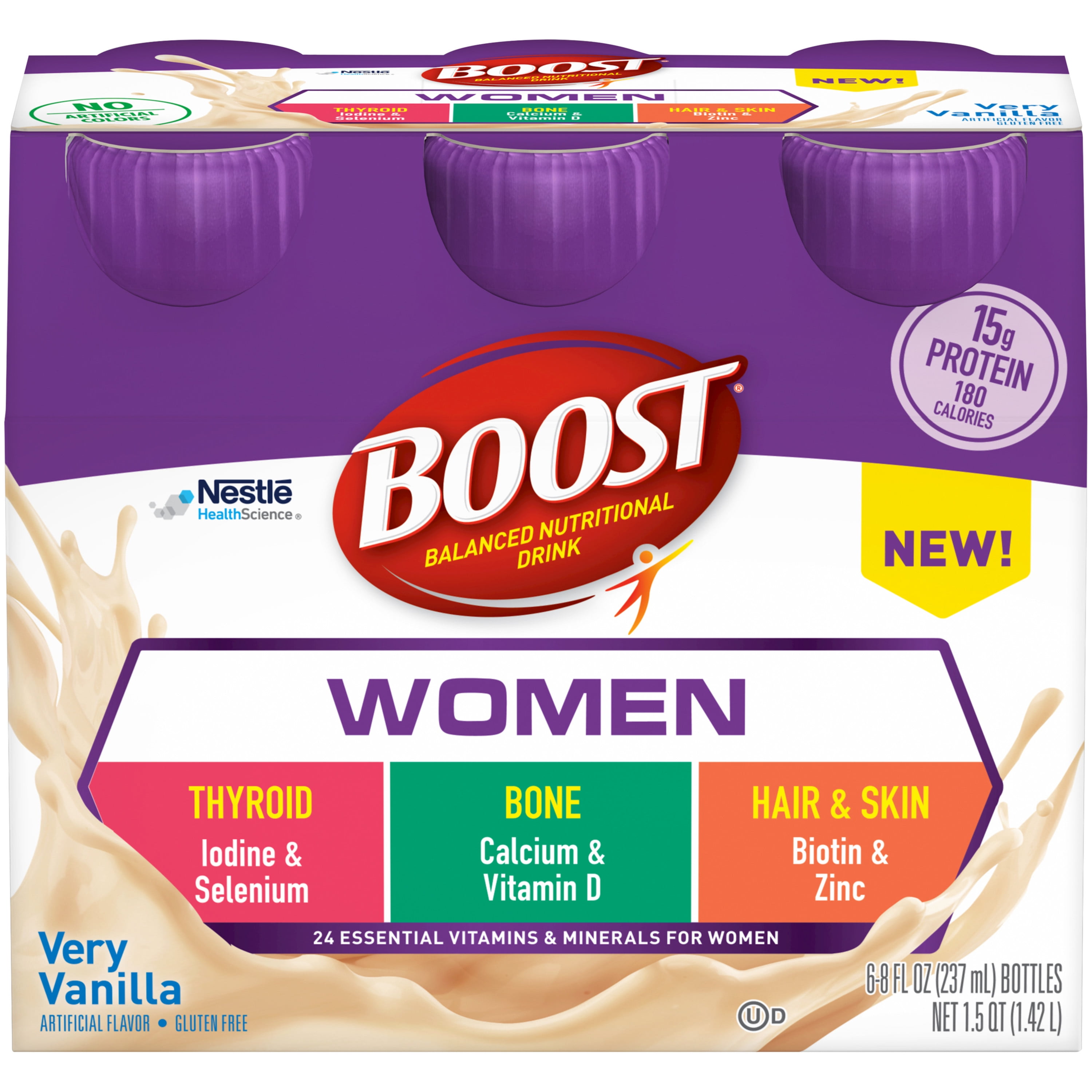 BOOST Women Nutritional Drink, ReadytoDrink Shake, 15 Grams Protein