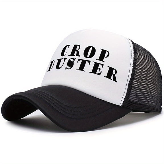 CROP DUSTER Funny Novelty Trucker Hat | Printed Statement Baseball Cap, Adjustable & Lightweight