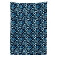 thumbnail image 2 of Flower Tablecloth, Modernistic Abstract Floral Pattern with Aqua Color Palette Rose Petals Bloom, Rectangle Satin Table Cover Accent for Dining Room and Kitchen, 60" X 90", Multicolor, by Ambesonne, 2 of 2